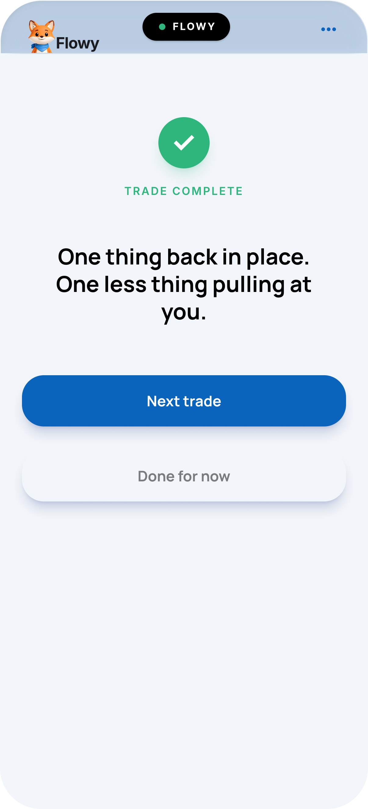 Flowy Success Screen